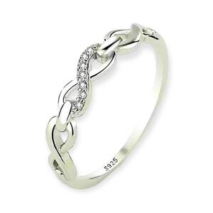 New 925 sterling silver infinity symbol ring